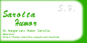 sarolta humor business card